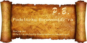 Podolszky Bonaventúra névjegykártya